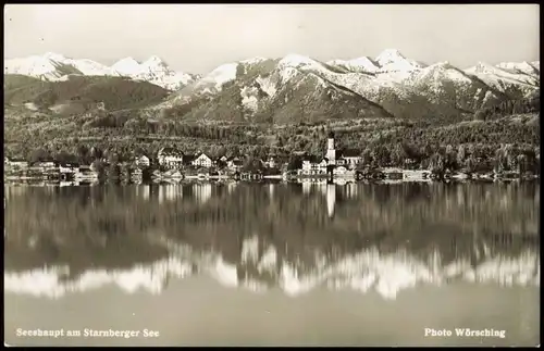 Ansichtskarte Seeshaupt Panorama-Ansicht, Starnberger See 1960