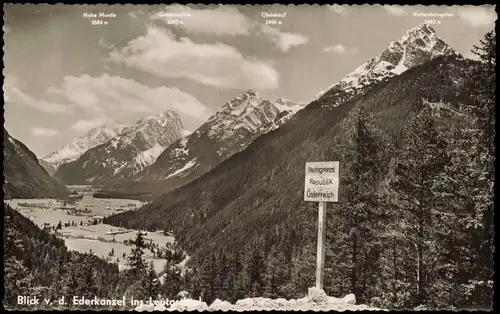 .Bayern Blick Ederkanzel ins Ederkanzel (Tiroler Grenze zu Österreich) 1960