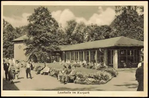 Ansichtskarte Bad Orb Kurpark mit Lesehalle 1960