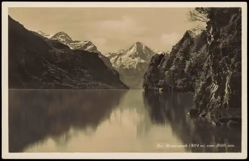 Ansichtskarte Seelisberg Der Bristenstock (3074 m) vom Rütli aus Haus 1928