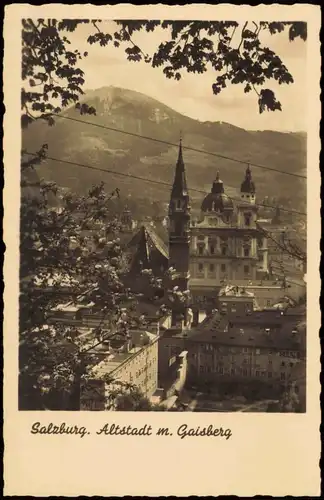 Ansichtskarte Salzburg Altstadt m. Gaisberg 1931