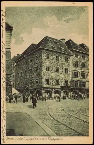 Ansichtskarte Graz Altes Luegghaus am Hauptplatz 1935