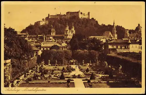 Ansichtskarte Salzburg Mirabell-Schloss und Mirabellengarten 1932