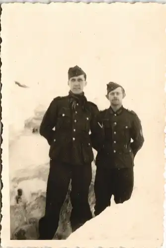 Militaria - 2.WK Zweiter Weltkrieg Soldaten im Schnee 1939 Privatfoto Foto