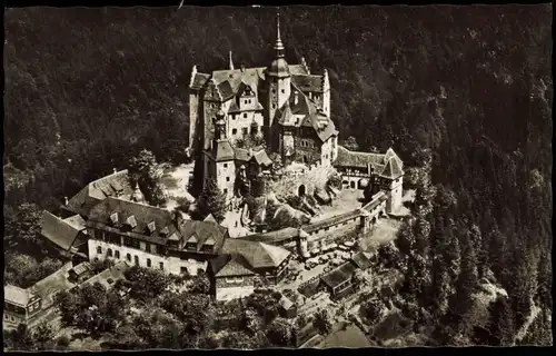 Lauenstein-Ludwigsstadt Burghotel Lauenstein Burg aus der Vogelschau 1960