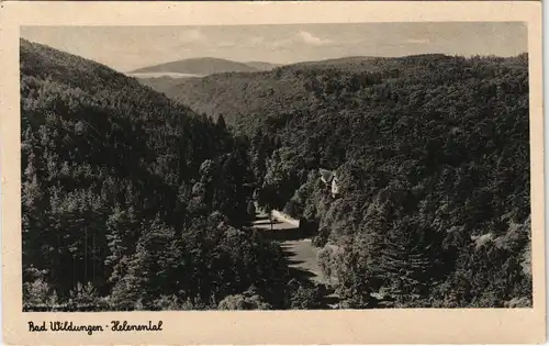 Ansichtskarte Bad Wildungen Partie im Helenental 1944