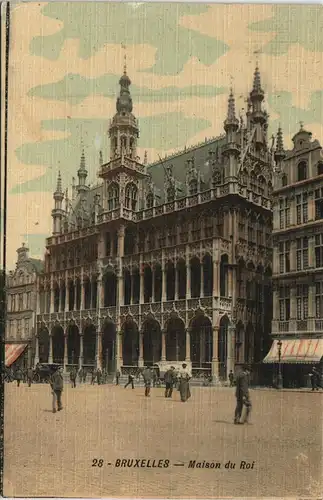 Postkaart Brüssel Bruxelles Maison du Roi 1920