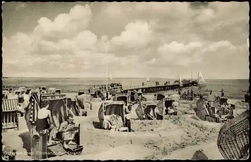 Ansichtskarte Timmendorfer Strand Strand Ostsee Strandleben 1959