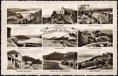 Waldeck (am Edersee) Mehrbild-AK Edersee, Schloss, Edertalsperre uvm. 1960