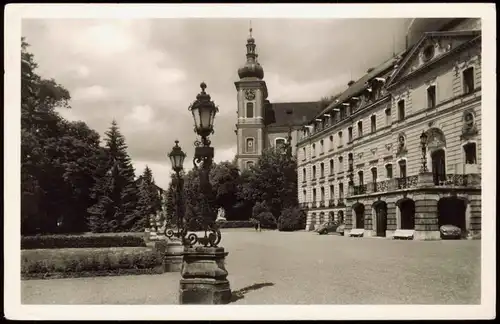Ansichtskarte Donaueschingen Stadtteilansicht, Schloß und Kirche 1953