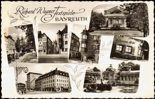 Bayreuth Mehrbild-AK Ansichten u.a. Richard-Wagner-Festspiele 1960