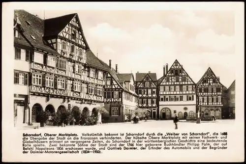 Ansichtskarte Schorndorf Ortsansicht (Chronik-Karte) 1960
