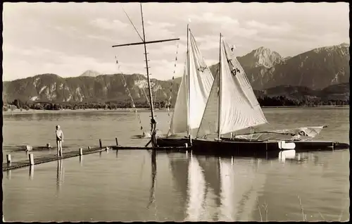 Ansichtskarte .Bayern Hopfensee mit Gernspitze 1960