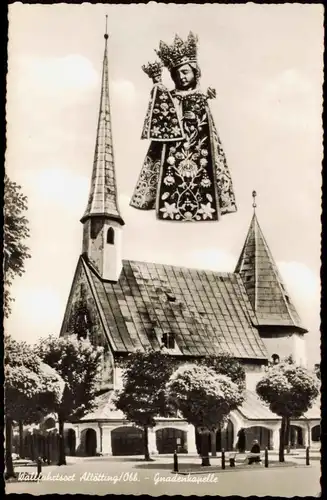 Ansichtskarte Altötting Partie a.d. Gnadenkapelle 1960