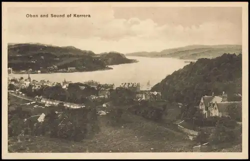 Postcard Schottland Oban and Sound of Kerrera Scotland 1929