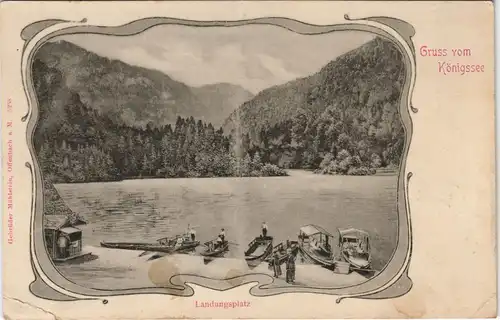 Schönau am Königssee Königssee - Landungsplatz 1908 Passepartout