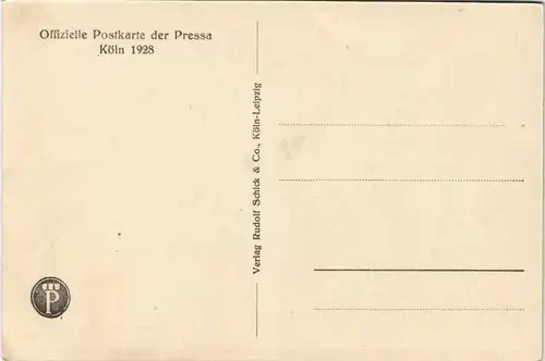 Ansichtskarte Deutz-Köln Düx Postkarte der Pressa Kölner - Messe 1928