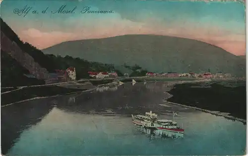 Ansichtskarte Alf (Mosel) Stadt, Rheindampfer 1912