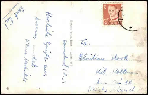 Postcard .Dänemark - Assens, Willemoes Gaard 1960