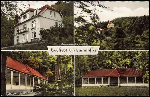 Ansichtskarte Boostedt Mehrbild-AK Ortsansichten Genesungsheim der LVA 1960