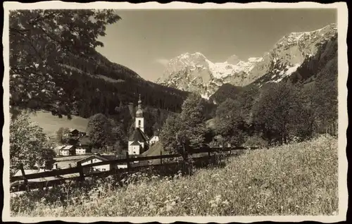 Ansichtskarte Ramsau bei Berchtesgaden Panorama-Blick Reiteralp 1950