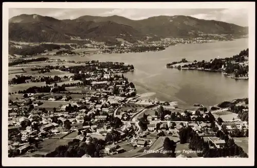 Ansichtskarte Rottach-Egern Luftbild, Tegernsee vom Flugzeug aus 1950