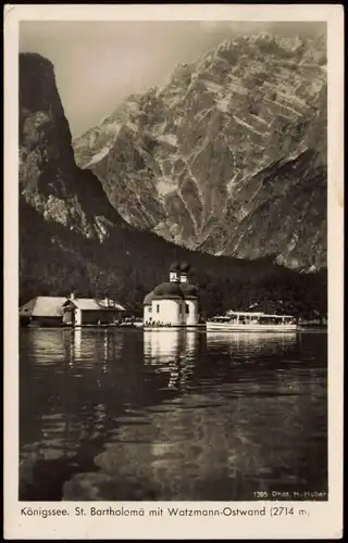 St. Bartholomä-Schönau am Königssee St. Bartholomä   Watzmann Ostwand 1950