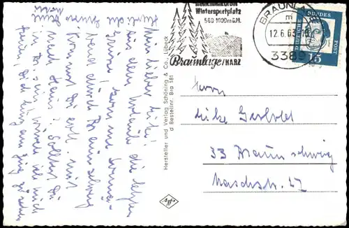 Braunlage Mehrbild-AK mit Oderteich, Silberteich, Adamsblick uvm. 1963