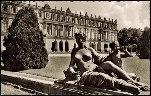 Ansichtskarte Chiemsee Schloß Herrenchiemsee Castle Building 1960