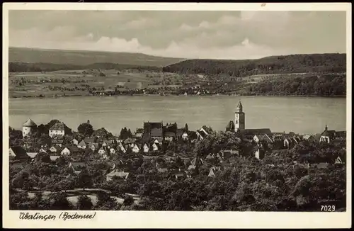 Ansichtskarte Überlingen Panorama Ansicht Bodensee Blick 1954