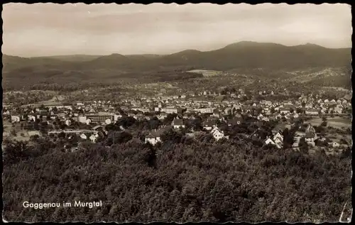 Ansichtskarte Gaggenau Panorama-Ansicht; Blick ins Murgtal 1956