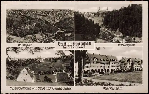 Freudenstadt Murgtal, Christofstal, Bärenschlößchen, Marktplatz 1959