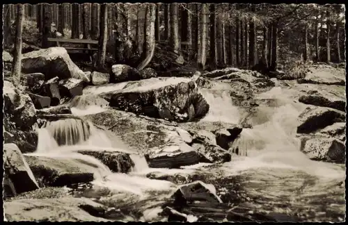 Ansichtskarte Braunlage Bodewasserfälle (River Falls, Waterfall) 1961