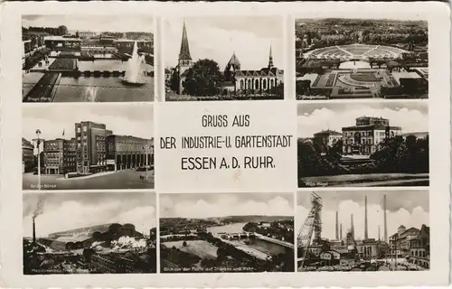 Ansichtskarte Essen (Ruhr) MB: Fabrik Maschinenbau, Zeche Viktoria, ua 1938