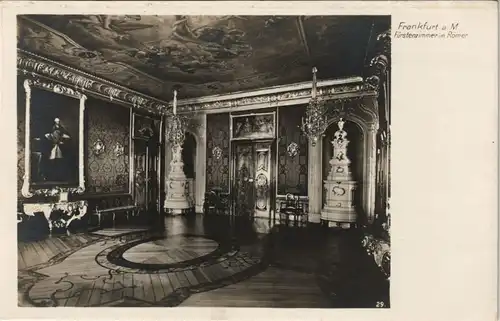 Ansichtskarte Frankfurt am Main Fürstenzimmer im Römer 1932
