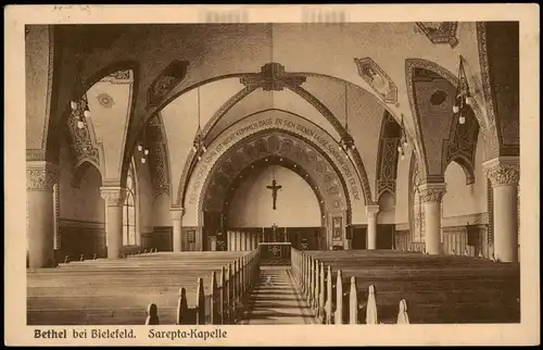 Ansichtskarte Bethel-Bielefeld Sarepta-Kapelle - Altar 1936