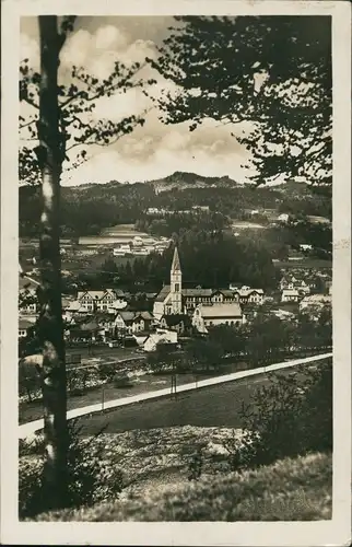 Großhammer Velké Hamry Panorama Blick auf Strasse, Kirche 1940