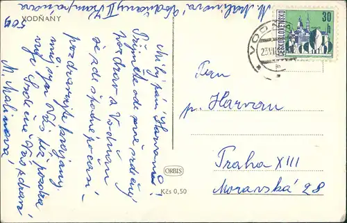 Wodnian Vodňany Panorama Ansicht, Gesamtansicht Totalansicht 1950