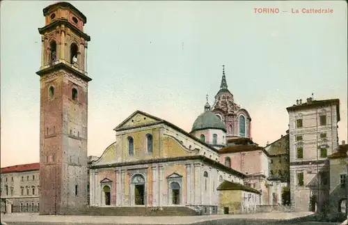 Turin Torino Le Cattedrale/Strassen Partie mit Kathedrale, Kirche, Church 1920