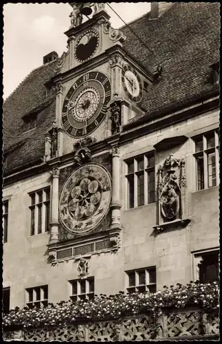 Ansichtskarte Heilbronn Astronomische Uhr am Rathaus 1960