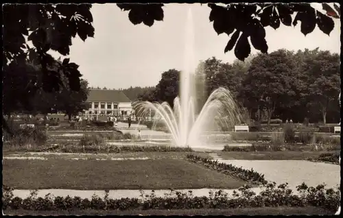 Ansichtskarte Bad Dürrheim Kurgarten; Wasserspiele Fontäne 1964