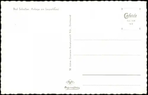 Ansichtskarte Bad Salzuflen Anlage am Leopoldbad 1954