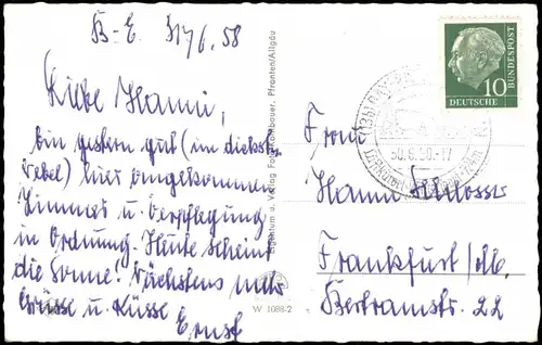 Ansichtskarte Bayerisch Eisenstein Panorama-Ansicht Blick Richtung Arber 1958