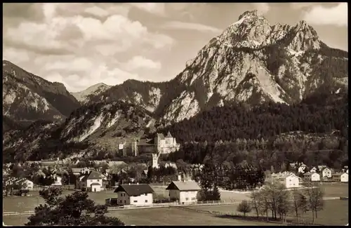 Ansichtskarte Füssen Panorama-Ansicht; Orts-Teilansicht 1960