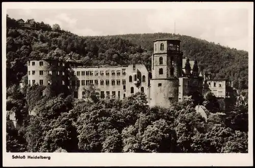 Ansichtskarte Heidelberg Heidelberger Schloss Castle View 1949