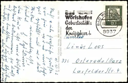 Bad Wörishofen Mehrbild-AK mit Mühlbach, Wassertretplatz 1962