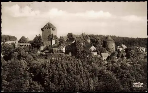 Burg an der Wupper-Solingen Panorama-Ansicht Blick auf das Schloß (Castle) 1956