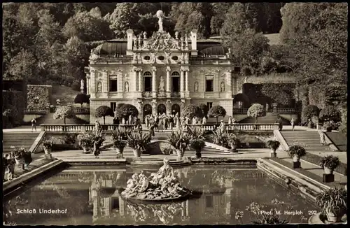 Ansichtskarte Linderhof-Ettal Schloss Linderhof (Castle in Bavaria) 1956