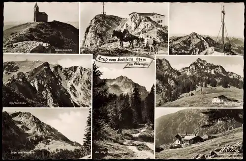Hochfelln Mehrbildkarte Fotos vom Hochfelln Chiemgau Hochfellngipfel 1960