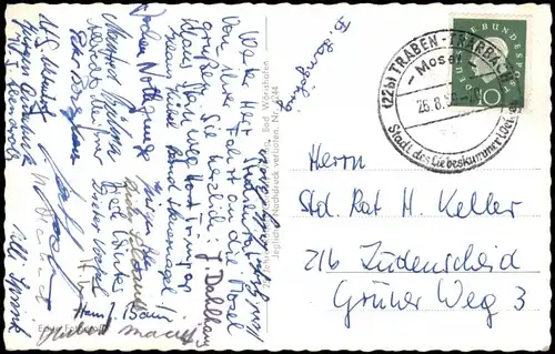 Ansichtskarte Traben-Trarbach Panorama-Ansicht Mosel Blick 1959